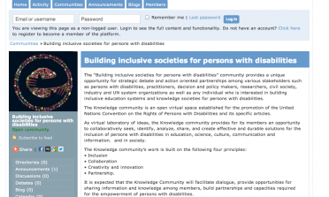 Building Inclusive Societies website screenshot