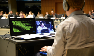 young person using ICT at a conference