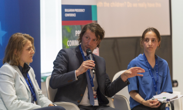 Alen Kofol (middle) speaking along with other participants at the event