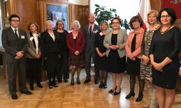 The Polish Minister of National Education, Anna Zalewska, welcoming the Agency participants and the representative of the European Commission, Konstantin Scheller